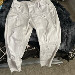 White Distressed Jeans
